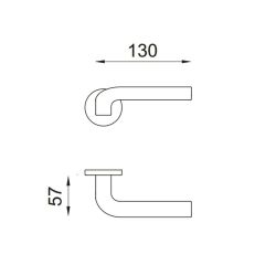 Deurkruk Joy op rond rozet - mat chroom