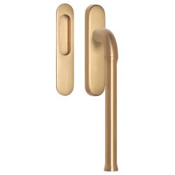 Hefschuifdeurbeslag Edward van Vliet NOUR EV231Y massieve set incl. cilindergat PC69 - PVD mat goud