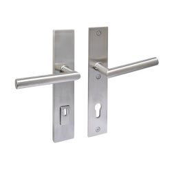 Intersteel SKG3 veiligheidsbeslag achterdeur rechthoek 250x50mm kruk/kruk Jura PC92 kerntrekbeveiliging - RVS