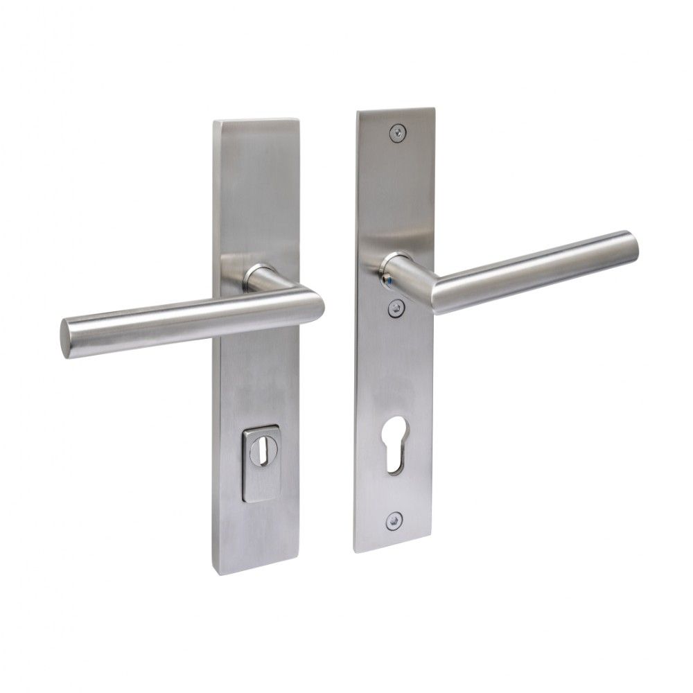 Intersteel SKG3 veiligheidsbeslag achterdeur rechthoek 250x50mm kruk/kruk Jura PC92 kerntrekbeveiliging - RVS