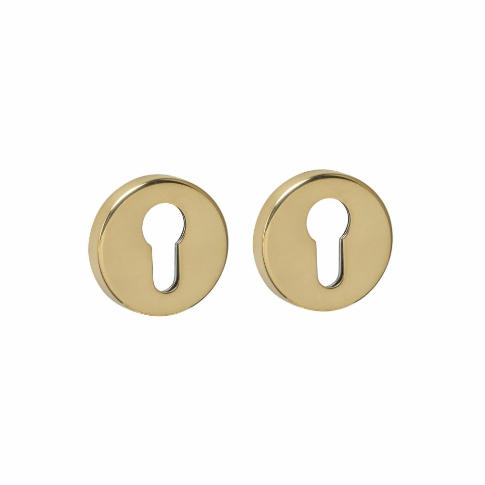 Intersteel cilinderrozetten verdekt ø53x9mm - PVD messingkleur