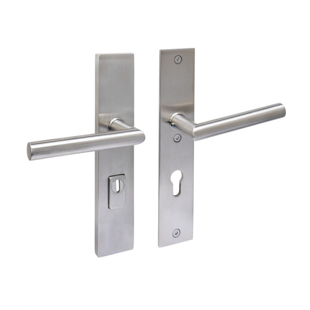 Intersteel SKG3 veiligheidsbeslag achterdeur rechthoek 250x50mm kruk/kruk Jura PC72 kerntrekbeveiliging - PVD RVS