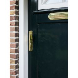 Intersteel SKG3 veiligheidsbeslag voordeur ovaal 250x50mm greep/kruk Luzern PC92 kerntkrekbeveiliging - PVD messingkleur