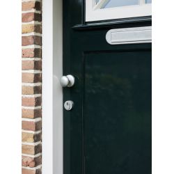 Intersteel Briefplaat ovaal 340x80mm met klep/regenrand - PVD RVS getrommeld