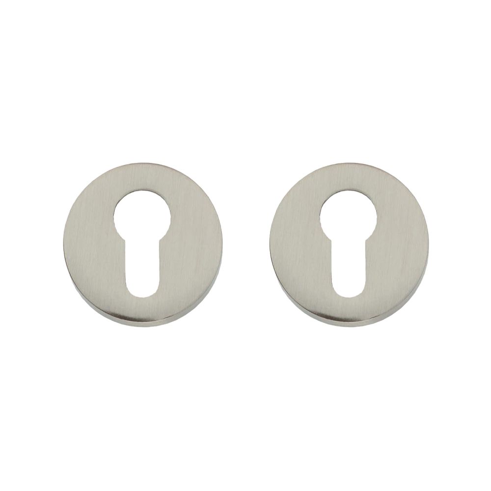 Intersteel Rozetten met profielcilindergat verdekt 50x8mm - nikkel mat