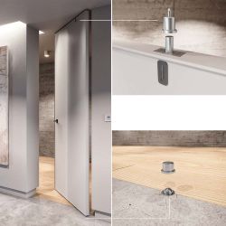 Shuffle Easy Pivot scharnier voor deuren tot 100kg - RVS