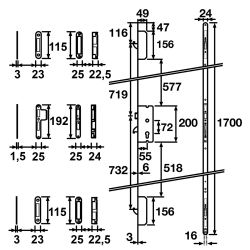 AXA Solid C veiligheids meerpuntssluiting krukbediend SKG*** 1700×24mm - staal verzinkt