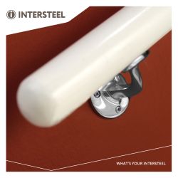 Intersteel Leuninghouder blind hol zadel - chroom