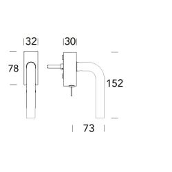 Raamkruk draaikiep Oslo recht afsluitbaar SKG*** - RVS