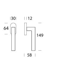 Raamkruk draaikiep Geneve ovaal - RVS