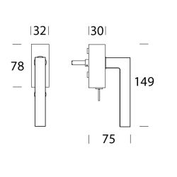 Raamkruk draaikiep Geneve recht afsluitbaar SKG*** - zwart