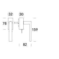 Raamkruk draaikiep Kyoto recht afsluitbaar SKG*** - RVS