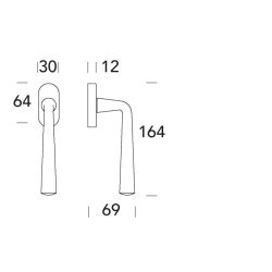 Raamkruk draaikiep Mikonos ovaal - RVS