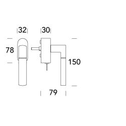 Raamkruk draaikiep Rhodos ovaal afsluitbaar SKG*** - RVS