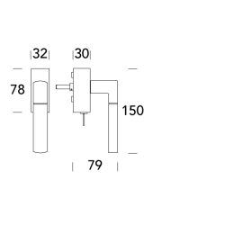 Raamkruk draaikiep Rhodos recht afsluitbaar SKG*** - RVS