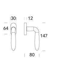 Raamkruk draaikiep Istanbul ovaal - RVS