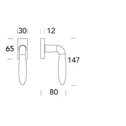Raamkruk draaikiep Istanbul recht - RVS