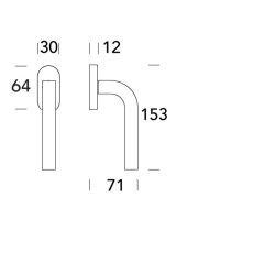 Raamkruk draaikiep Osaka ovaal - RVS