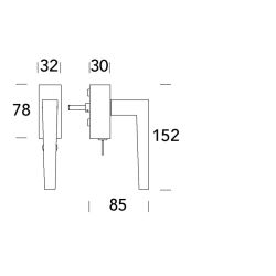 Raamkruk draaikiep Seoul recht afsluitbaar SKG*** - zwart