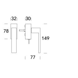 Raamkruk draaikiep Seattle recht afsluitbaar SKG*** - RVS