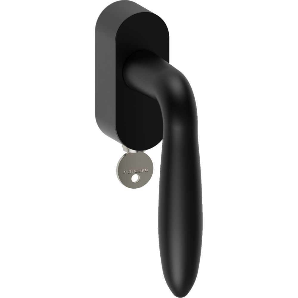 Raamkruk draaikiep Istanbul ovaal afsluitbaar SKG*** - zwart