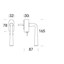 Raamkruk draaikiep Mikonos ovaal afsluitbaar SKG*** - zwart