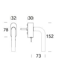 Raamkruk draaikiep Oslo ovaal afsluitbaar SKG*** - zwart