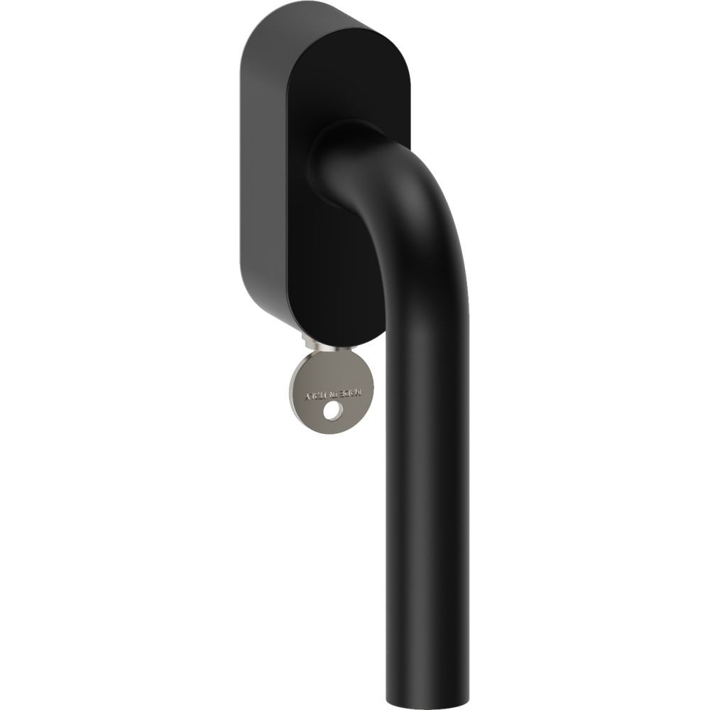 Raamkruk draaikiep Oslo ovaal afsluitbaar SKG*** - zwart