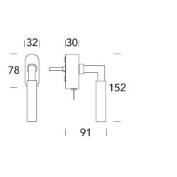 Raamkruk draaikiep Ottawa ovaal afsluitbaar SKG*** - zwart