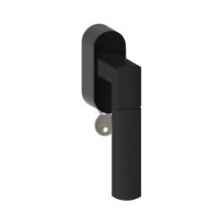 Raamkruk draaikiep Rhodos ovaal afsluitbaar SKG*** - zwart