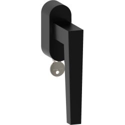 Raamkruk draaikiep Seoul ovaal afsluitbaar SKG*** - zwart