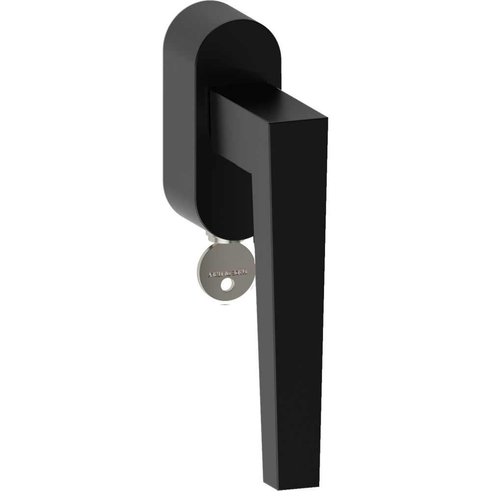 Raamkruk draaikiep Seoul ovaal afsluitbaar SKG*** - zwart