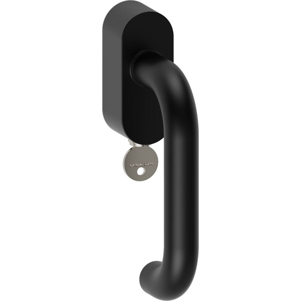 Raamkruk draaikiep Stockholm ovaal afsluitbaar SKG*** - zwart