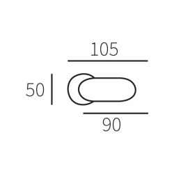 Voordeurset Iris/Olympia compleet rechtswijzend - PVD gun metal