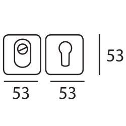 Achterdeurset vierkant Zenith compleet - PVD Inox
