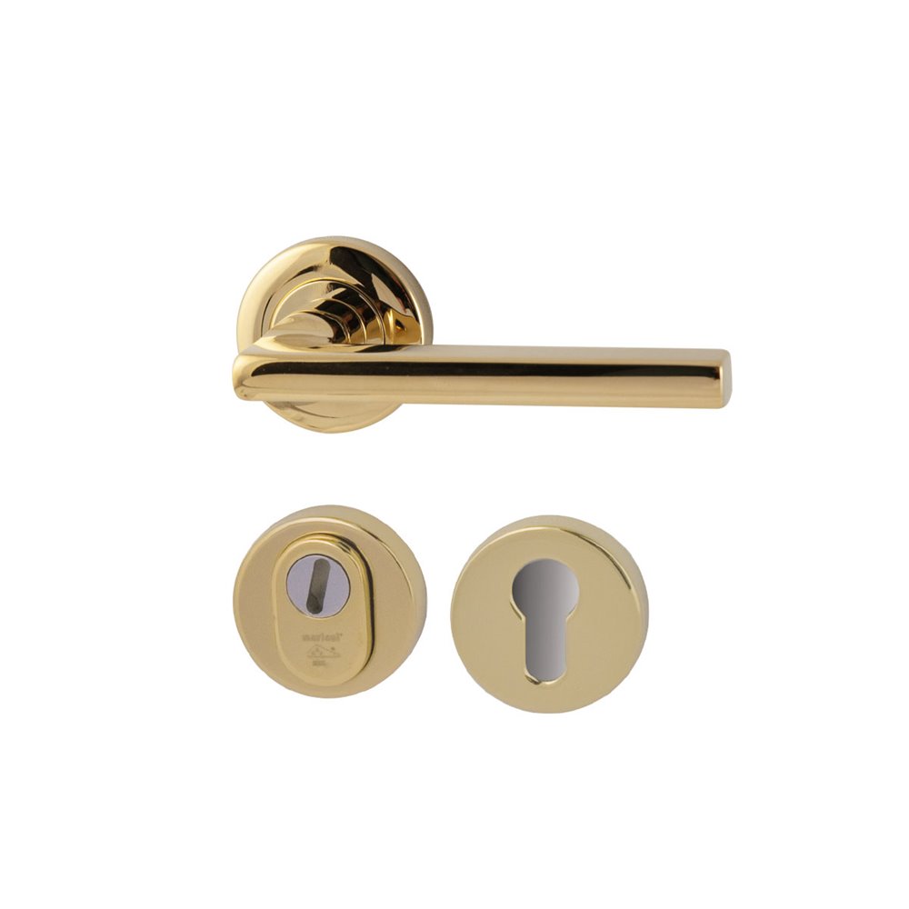 Achterdeurset Sara compleet - PVD messing