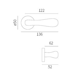 Voordeurset Iris/Silvia compleet rechtswijzend - PVD champagne goud