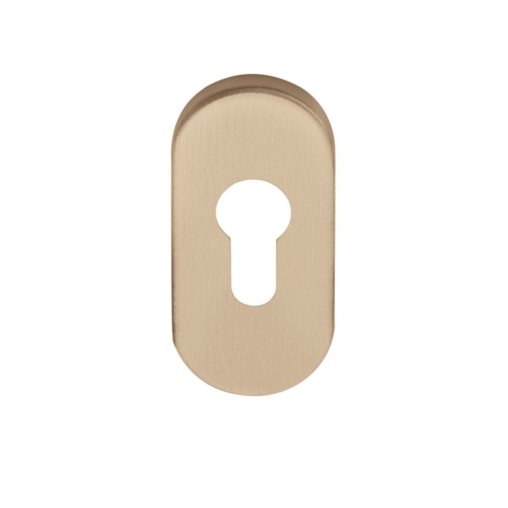 Cilinderplaatje BASICS LBY32 ovaal - PVD licht brons