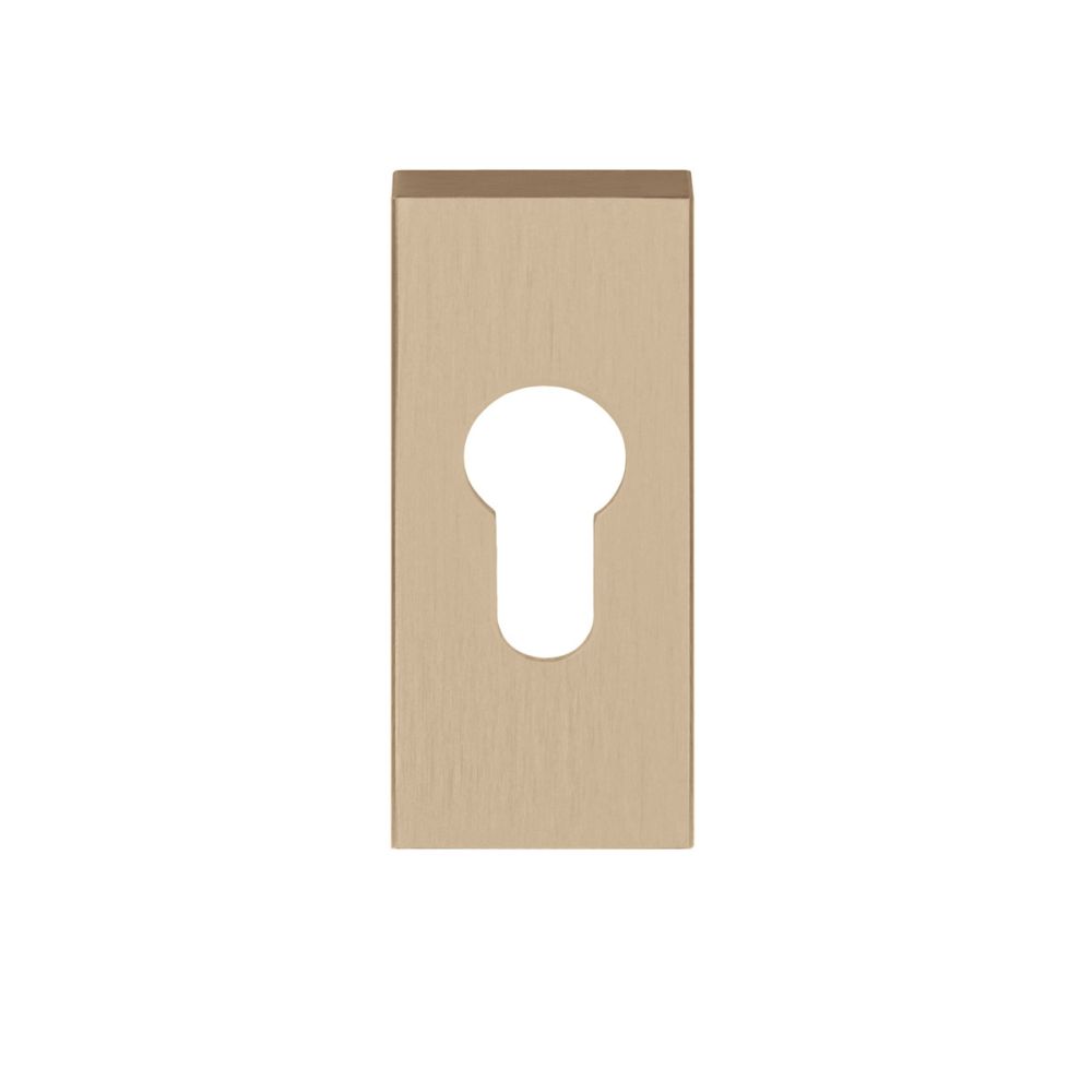 Cilinderplaatje SQUARE LSQBY32 rechthoekig - PVD licht brons