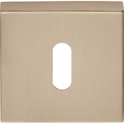 Sleutelplaatje BASICS BSQBN53 vierkant - PVD licht brons