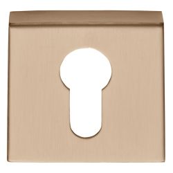 Cilinder plaatje BASICS BSQY53 vierkant - PVD licht brons