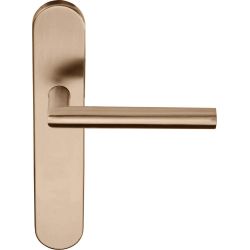 Deurkruk BASICS LB2-19P13SFC geveerd op schild blind - PVD licht brons