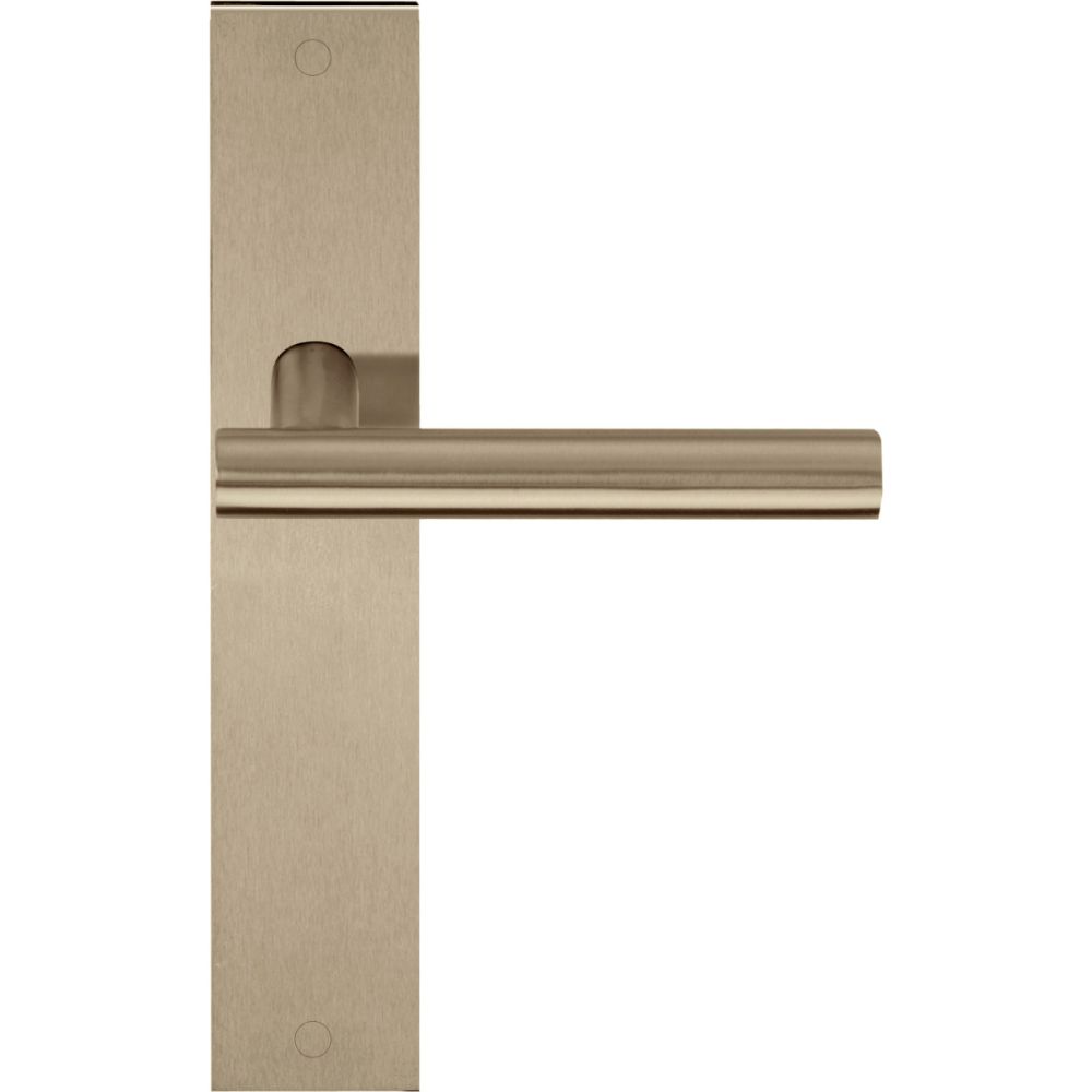 Deurkruk BASICS LB7-19P236SFC ongeveerd op schild blind - PVD licht brons