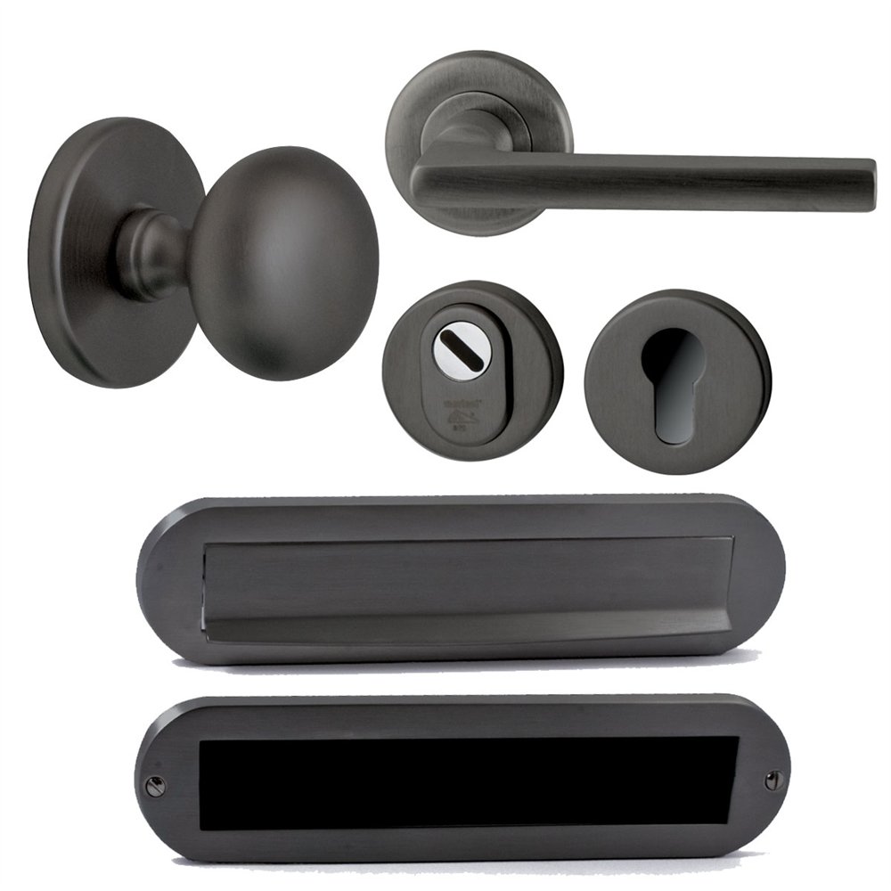 Voordeurset Iris/Sara compleet linkswijzend - PVD gun metal