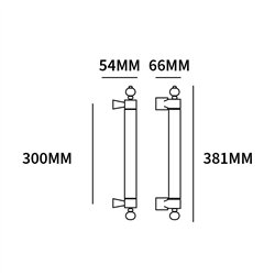 Voordeurset Monaco/Ginerva 3-delig rechtswijzend - messing getrommeld