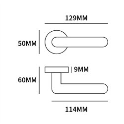 Voordeurset Monaco/Ginerva compleet rechtswijzend - messing getrommeld