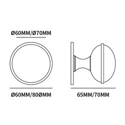 Voordeurset Saturnus/Shadow 3-delig linkswijzend - messing getrommeld