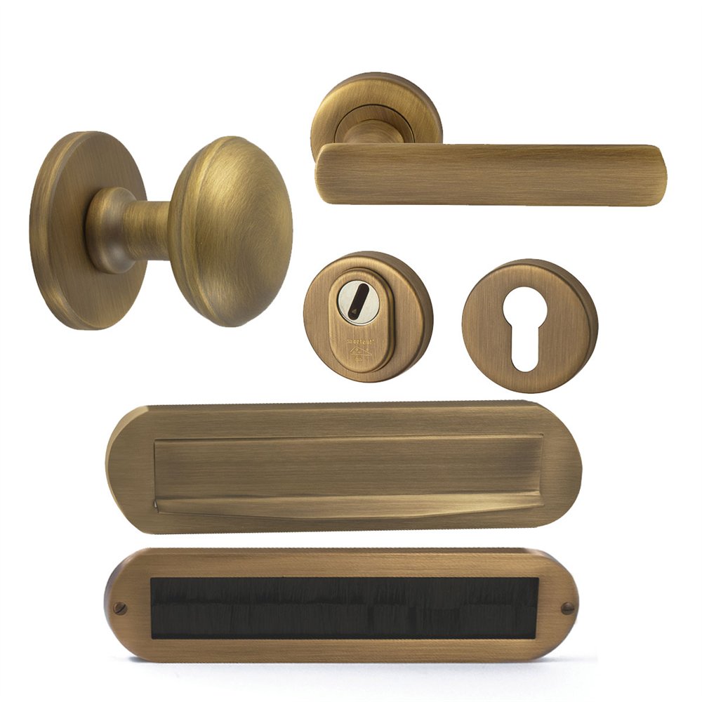 Voordeurset Saturnus/Shadow compleet rechtswijzend - mat brons