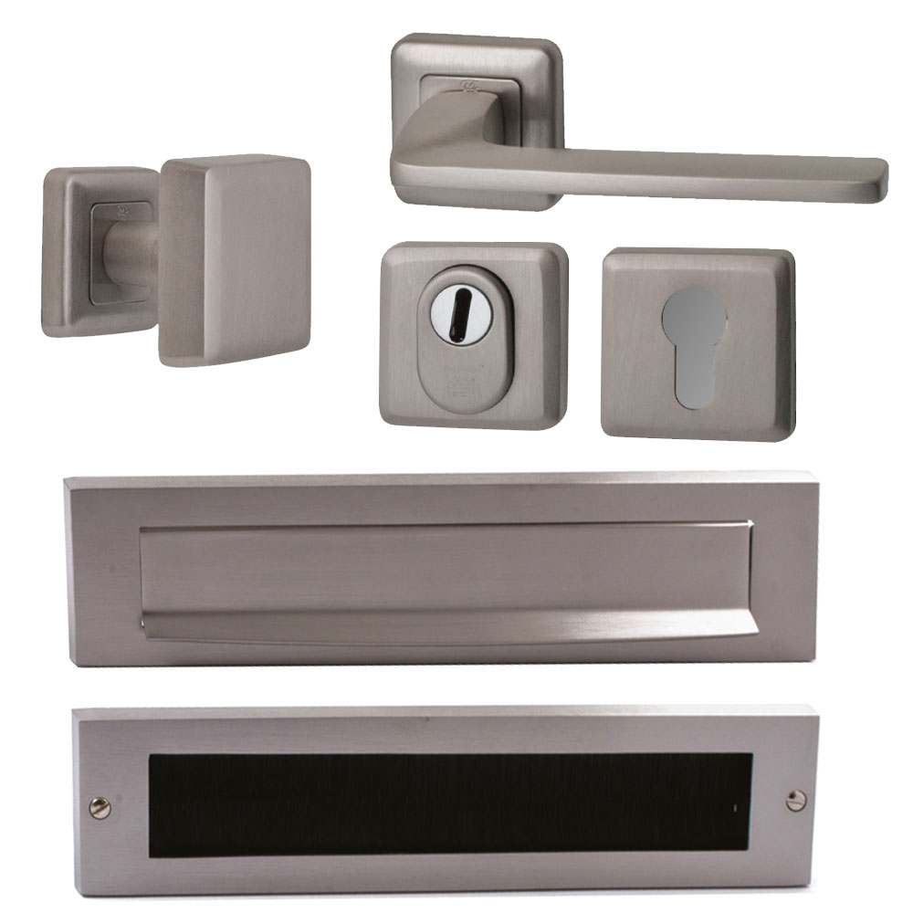 Voordeurset Charley/Zenith compleet linkswijzend - PVD Inox