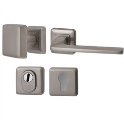 Voordeurset Charley/Zenith 3-delig rechtswijzend - PVD Inox